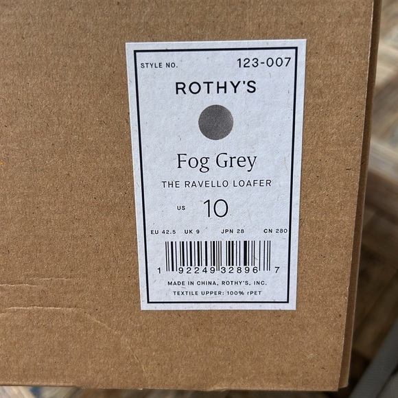 Rothy’s The Ravello Loafer Fog Grey Men’s 10 NWT - Picture 4 of 12